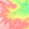 Topografische kaart Tom Green County, hoogte, reliëf