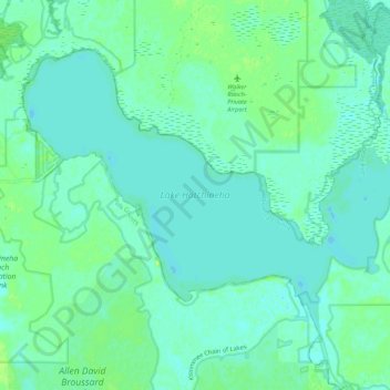 Topografische kaart Lake Hatchineha, hoogte, reliëf