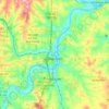 Topografische kaart Branson, hoogte, reliëf