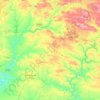 Topografische kaart Cuenca Minera, hoogte, reliëf