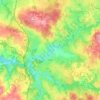 Topografische kaart Folles, hoogte, reliëf