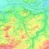 Topografische kaart Herisau, hoogte, reliëf