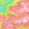 Topografische kaart Escaldes-Engordany, hoogte, reliëf