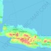 Topografische kaart Java Occidental, hoogte, reliëf