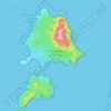 Topografische kaart Maria Island National Park, hoogte, reliëf