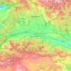 Topografische kaart Sjida Kartli, hoogte, reliëf