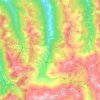 Topografische kaart Untertauern, hoogte, reliëf