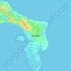 Topografische kaart Bonaire, hoogte, reliëf
