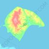 Topografische kaart Herschel Island, hoogte, reliëf