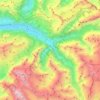 Topografische kaart Innertkirchen, hoogte, reliëf