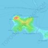 Topografische kaart остров Елены, hoogte, reliëf