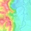 Topografische kaart Benagues, hoogte, reliëf