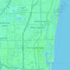 Topografische kaart Fort Lauderdale, hoogte, reliëf