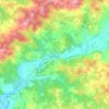 Topografische kaart Tourtoirac, hoogte, reliëf