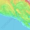 Topografische kaart Grad Rijeka, hoogte, reliëf