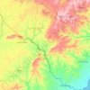 Topografische kaart Rio Jaguarão, hoogte, reliëf