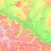 Topografische kaart Кам'янське водосховище, hoogte, reliëf