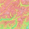 Topografische kaart Sondrio, hoogte, reliëf