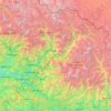 Topografische kaart Chamoli, hoogte, reliëf