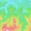 Topografische kaart Frabosa Sottana, hoogte, reliëf