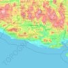 Topografische kaart El Salvador, hoogte, reliëf