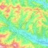 Topografische kaart Castilenti, hoogte, reliëf
