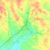 Topografische kaart Nashville, hoogte, reliëf