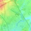 Topografische kaart Bradley Stoke, hoogte, reliëf