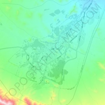 Topografische kaart Eghlid, hoogte, reliëf