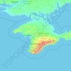 Topografische kaart Республика Крым, hoogte, reliëf