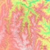 Topografische kaart Jiuzhai Valley National Park, hoogte, reliëf