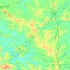Topografische kaart Webster County, hoogte, reliëf