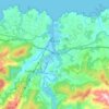 Topografische kaart Navia, hoogte, reliëf