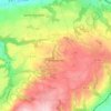 Topografische kaart Montagnieu, hoogte, reliëf