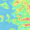 Topografische kaart Izmir, hoogte, reliëf
