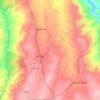 Topografische kaart Azinhal, hoogte, reliëf
