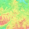 Topografische kaart Bamendjou, hoogte, reliëf