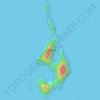Topografische kaart เกาะพีพีเล, hoogte, reliëf