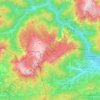 Topografische kaart Rax, hoogte, reliëf