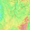 Topografische kaart Lorraine, hoogte, reliëf