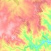 Topografische kaart Valverde de Llerena, hoogte, reliëf
