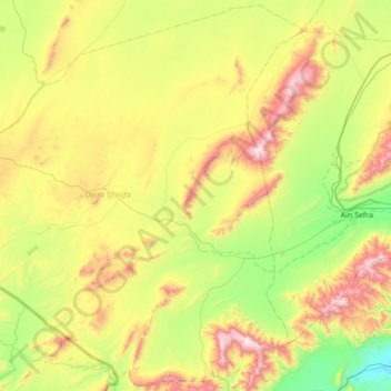 Topografische kaart Sfissifa, hoogte, reliëf
