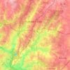 Topografische kaart Wake Forest, hoogte, reliëf