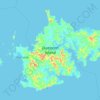 Topografische kaart Dumaran Island, hoogte, reliëf