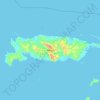 Topografische kaart Manus, hoogte, reliëf