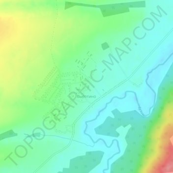 Topografische kaart Высотино, hoogte, reliëf