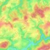 Topografische kaart Erneuville, hoogte, reliëf