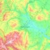 Topografische kaart Kjoestendil, hoogte, reliëf