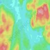 Topografische kaart Skärgen, hoogte, reliëf