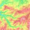 Topografische kaart Reichenbach im Vogtland, hoogte, reliëf